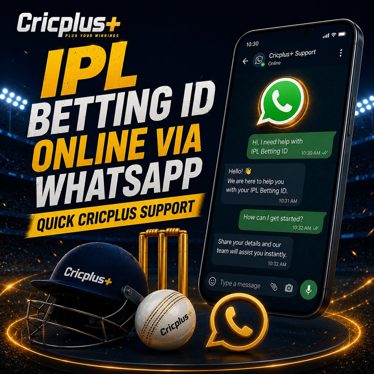 IPL Betting ID Online via WhatsApp – Quick Cricplus Support