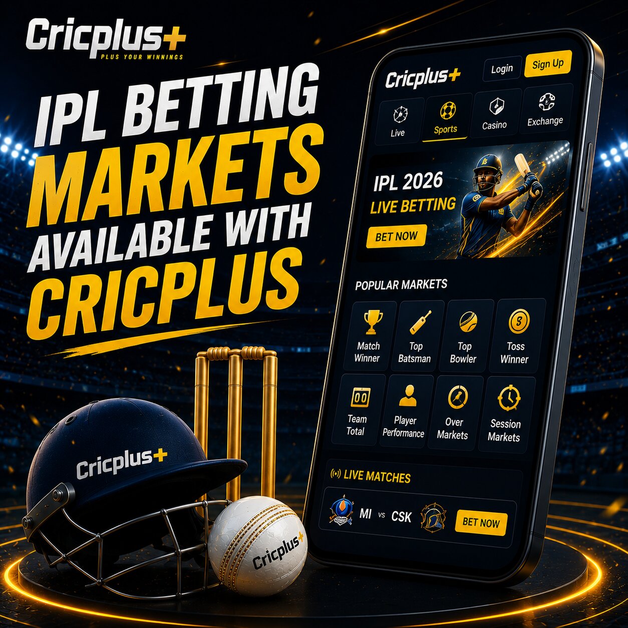 IPL Betting Markets Available with Cricplus