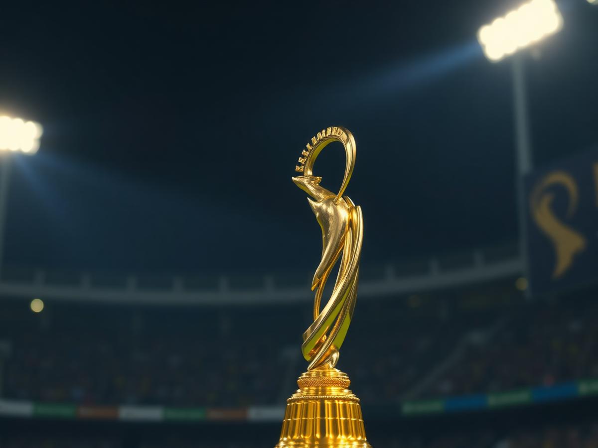IPL trophy and stadium atmosphere