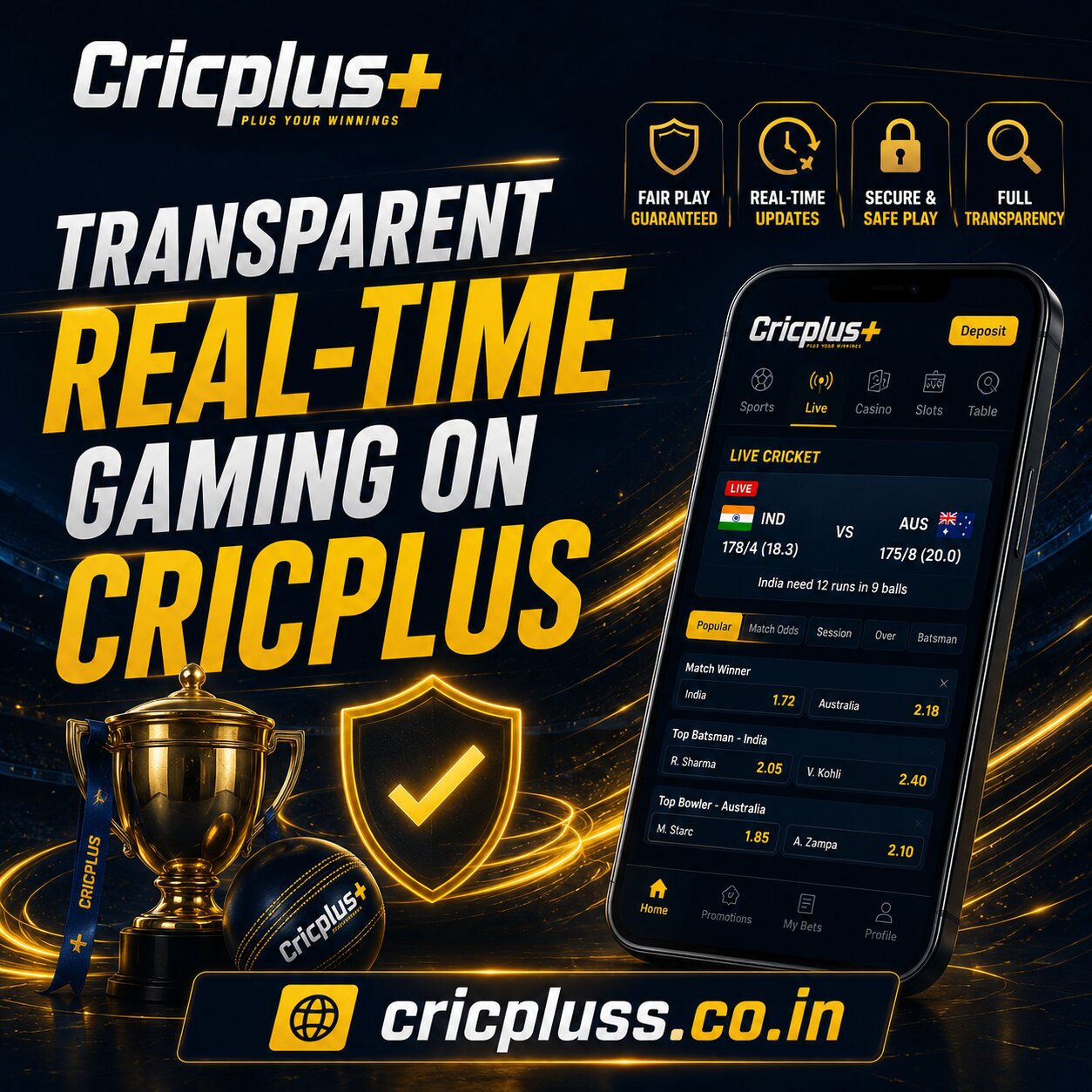 Transparent Real-Time Gaming on Cricplus