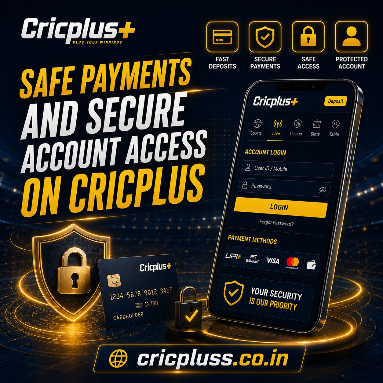 Safe Payments and Secure Account Access on Cricplus