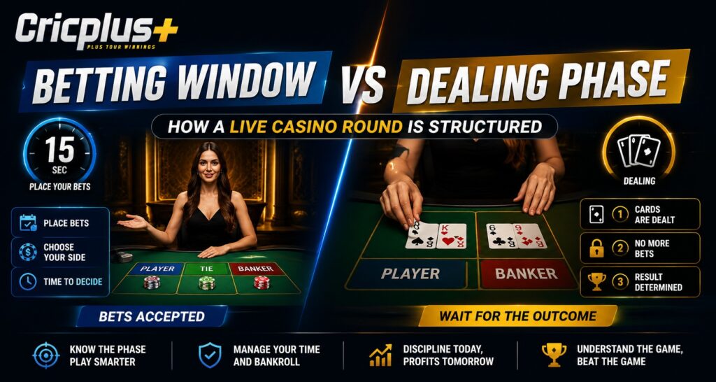 Betting Window vs Dealing Phase: How a Live Casino Round Is Structured