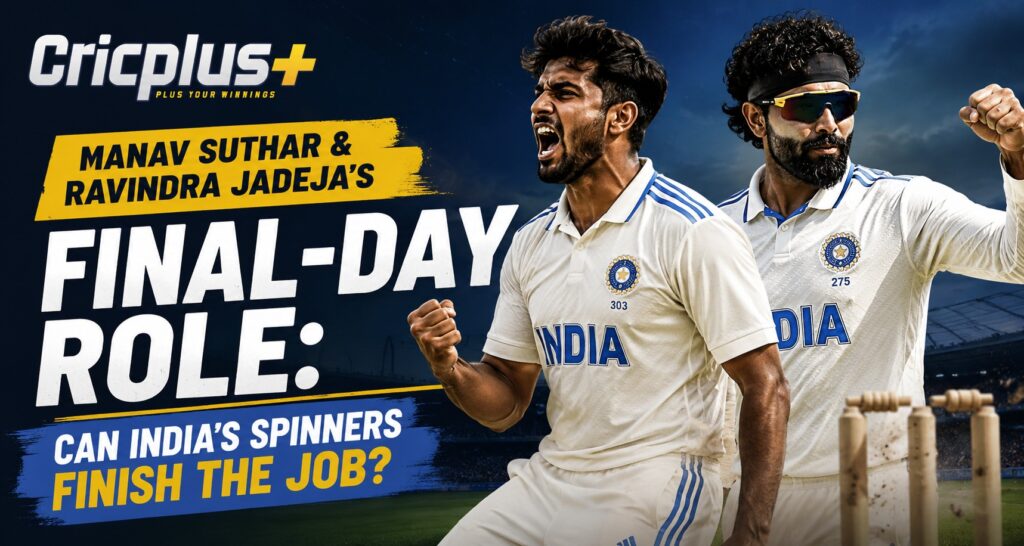 Manav Suthar and Ravindra Jadeja’s Final-Day Role: Can India’s Spinners Finish the Job?