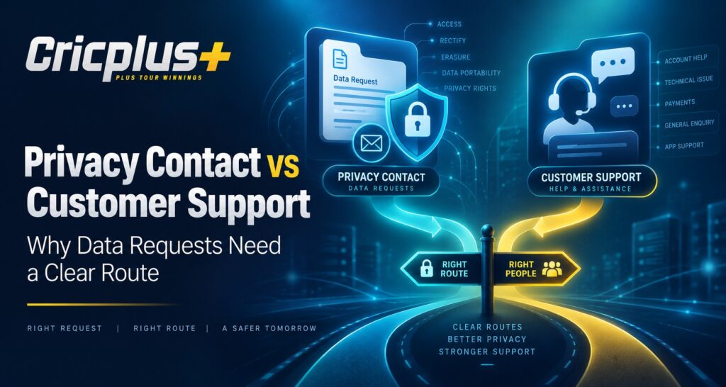 Cricplus: Privacy Contact vs Customer Support | Why Data Requests Need a Clear Route