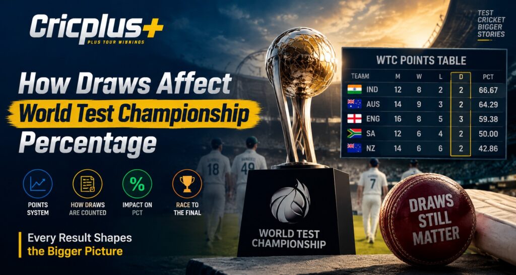 How Draws Affect World Test Championship Percentage | Cricplus